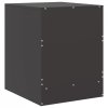 Szafki nocne, 2 szt., czarne, 34,5x39x44 cm, stal