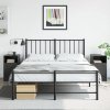 Szafki nocne, 2 szt., czarne, 34,5x39x62 cm, stal