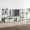 Szafka pod TV, szary dąb sonoma, 206,5x28,5x95 cm