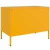 Szafki pod telewizor, 2 szt., musztardowe, 68x39x50,5 cm, stal