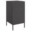Szafki nocne, 2 szt., czarne, 36x39x68 cm, stal