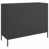 Szafka, czarna, 100,5x39x79 cm, stal