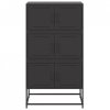 Szafka, czarna, 68,5x38,5x123,5 cm, stal