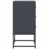 Szafki nocne, 2 szt., antracytowe, 36x39x78 cm, stal