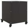 Szafki nocne, 2 szt., czarne, 36x39x43,5 cm, stal