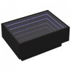 Stolik kawowy z LED, czarny 70x50x30cm, materiał drewnopochodny