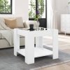 Stolik kawowy z LED, biały 53x53x45 cm, materiał drewnopochodny