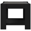 Stolik kawowy z LED, czarny, 53x53x45 cm