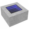 Stolik kawowy z LED, szarość betonu, 60x60x40 cm
