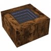 Stolik kawowy z LED, przydymiony dąb, 60x60x40 cm