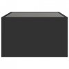 Stolik kawowy z LED Infinity, czarny, 70x50x30 cm