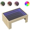 Stolik kawowy z LED Infinity, dąb sonoma, 70x50x30 cm