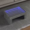 Stolik kawowy z LED Infinity, szarość betonu, 70x50x30 cm