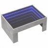 Stolik kawowy z LED Infinity, szarość betonu, 70x50x30 cm