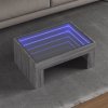 Stolik kawowy z LED Infinity, szary dąb sonoma, 70x50x30 cm