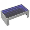 Stolik kawowy z LED Infinity, szarość betonu, 90x50x30 cm