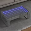 Stolik kawowy z LED Infinity, szarość betonu, 90x53x30 cm