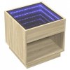 Stolik kawowy z LED Infinity, dąb sonoma, 50x50x50 cm