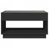 Stolik kawowy z LED Infinity, czarny, 90x50x50 cm