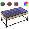 Stolik kawowy z LED Infinity, dąb sonoma, 90x50x41 cm