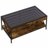 Stolik kawowy z LED Infinity, przydymiony dąb, 90x50x38 cm