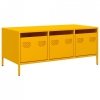 Stolik kawowy, musztarda, 101,5x50x43,5 , stal
