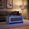 Stolik kawowy z LED, szary dąb sonoma, materiał drewnopochodny