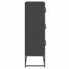 Szafka, czarna, 68x39x123 cm, stal