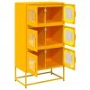 Komoda wysoka Musztardowo-żółta 68x39x123 cm Stal