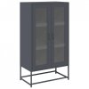 Komoda wysoka Antracyt 68x39x123 cm Stal