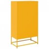 Komoda wysoka Musztardowo-żółta 68x39x123 cm Stal