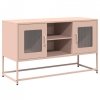 Szafka pod telewizor, różowa, 100,5x39x60,5 cm, stalowa