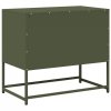 Szafka pod telewizor, oliwkowa, 68x39x60,5 cm, stalowa