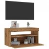 Szafki TV z LED, 2 szt., dąb artisan, materiał drewnopochodny