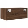 Szafki RTV 2 szt. Brązowy dąb 60x31x25,5 cm Drewno klejone