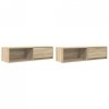 Szafki RTV 2 szt. Dąb Sonoma 100x31x25,5 cm Drewno klejone