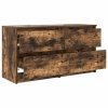 Szafka RTV Dąb wędzony 100x35x54 cm Drewno klejone