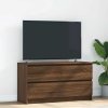Szafka RTV Brązowy Dąb 100x35x54 cm Drewno klejone