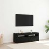 Szafka pod TV z oświetleniem LED, czarny dąb, 120x35x40 cm
