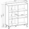 Komoda DIAMOND 04 czarny / dąb evoke