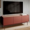 Szafka RTV COLOUR 01 ceramic red / dąb linearny