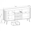 Komoda ZOVI 02 kaszmir / czarny