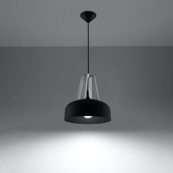 Lampa wisząca CASCO czarna/biała