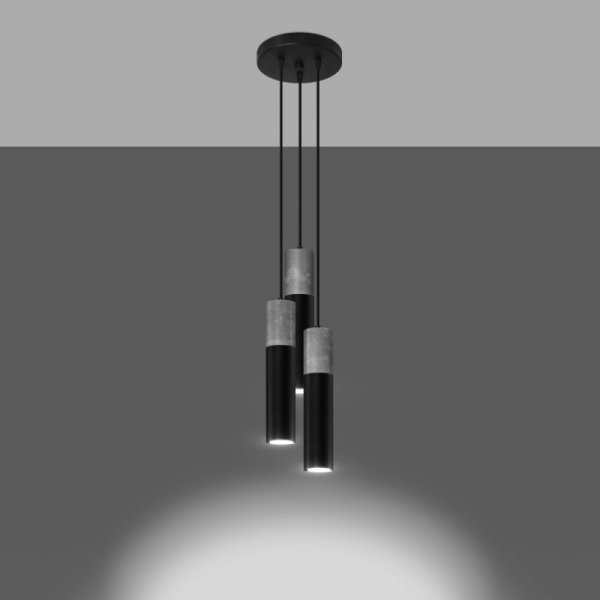 Lampa wisząca BORGIO 3P czarny