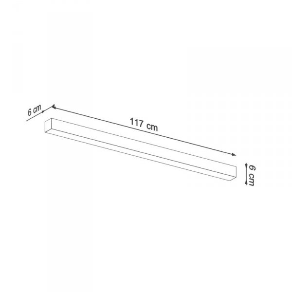 Kinkiet PINNE 117 czarny 3000K