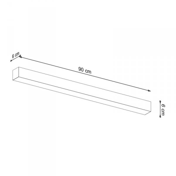 Plafon PINNE 90 szary 4000K