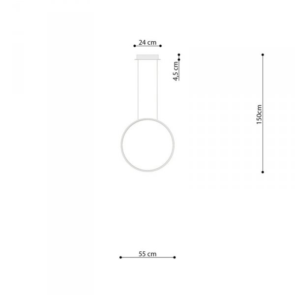 Lampa wisząca RIO 55 czarny LED 4000K