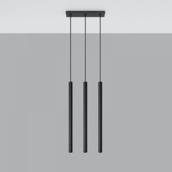 Lampa wisząca PASTELO 3 czarna