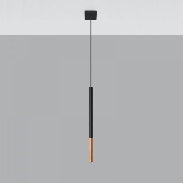 Lampa wisząca MOZAICA 1 czarny/miedź