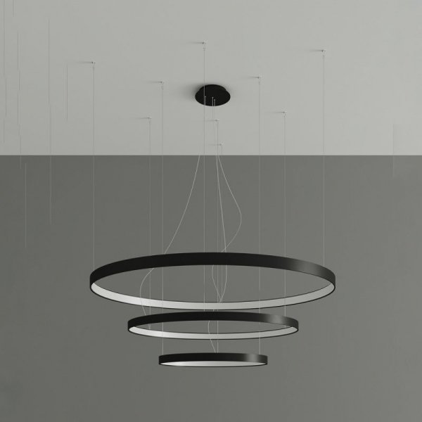 Żyrandol RIO 3 55/78/110 czarny LED 4000K